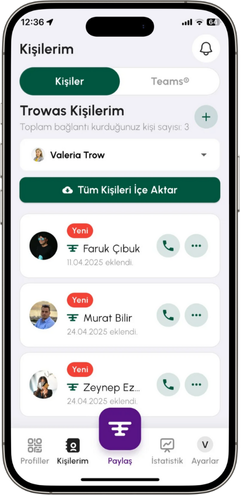 Kişilerim ile Bağlantıları Güçlendirin :