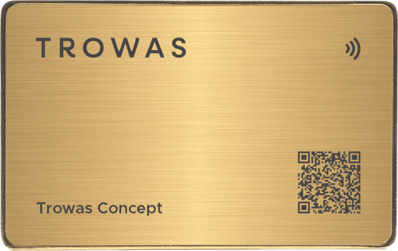 Metal Golden Digital Business Card