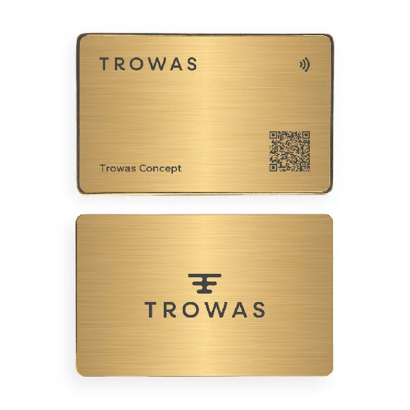 Metal Golden Digital Business Card